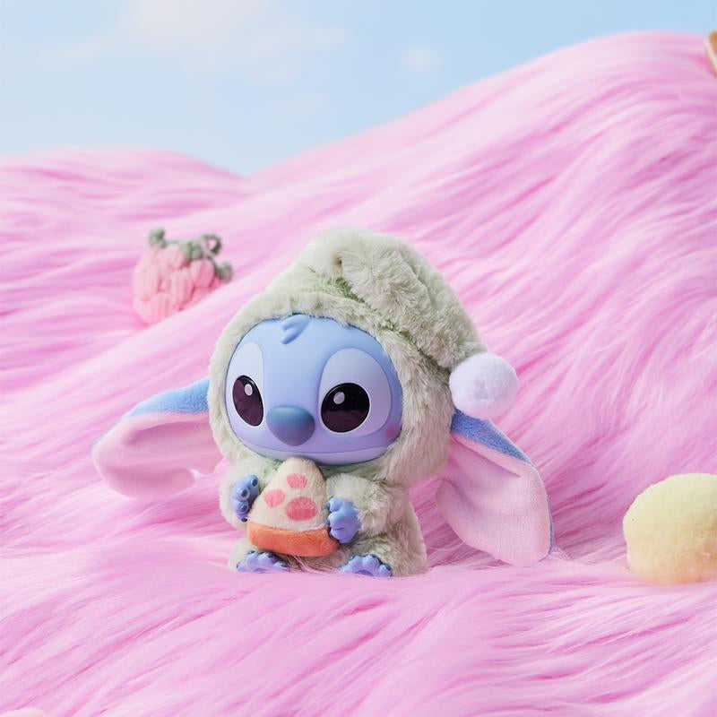 Disney Stitch Eat Something before Sleep Collection Vinyl Plush Toy Surprise Box, PVC Plush Hanging Ornament Blind Box Cute Collectible for Disney Fans