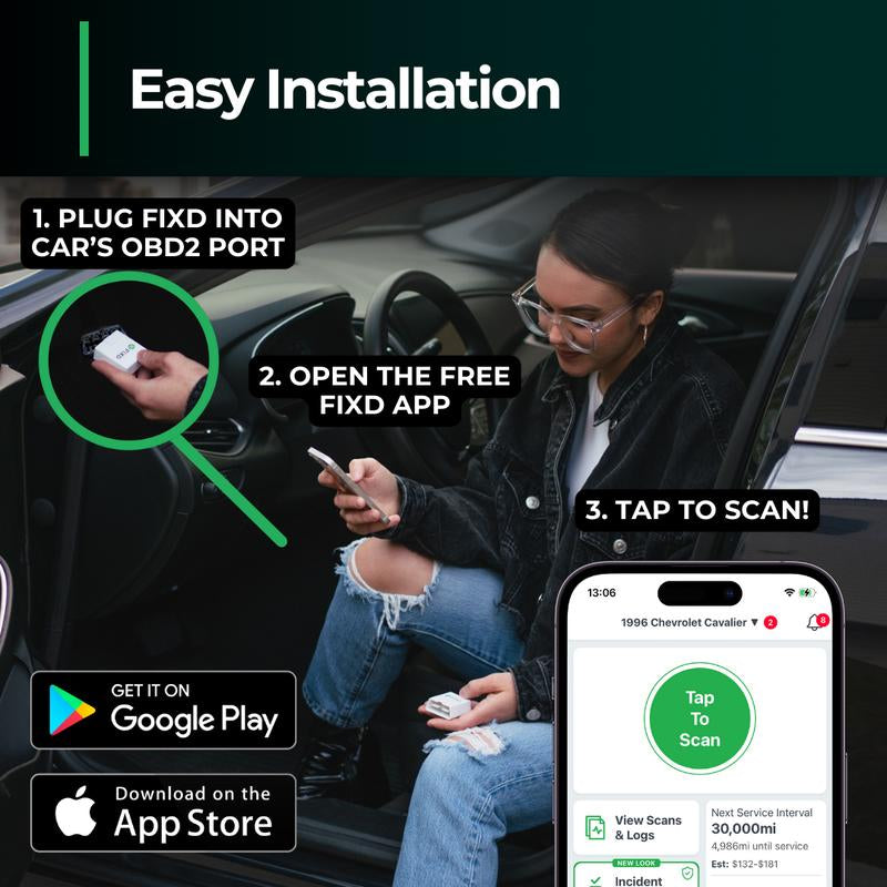 FIXD Bluetooth OBD2 Scanner for Car - Diagnose over 7,000 Issues, save Thousands on Repairs