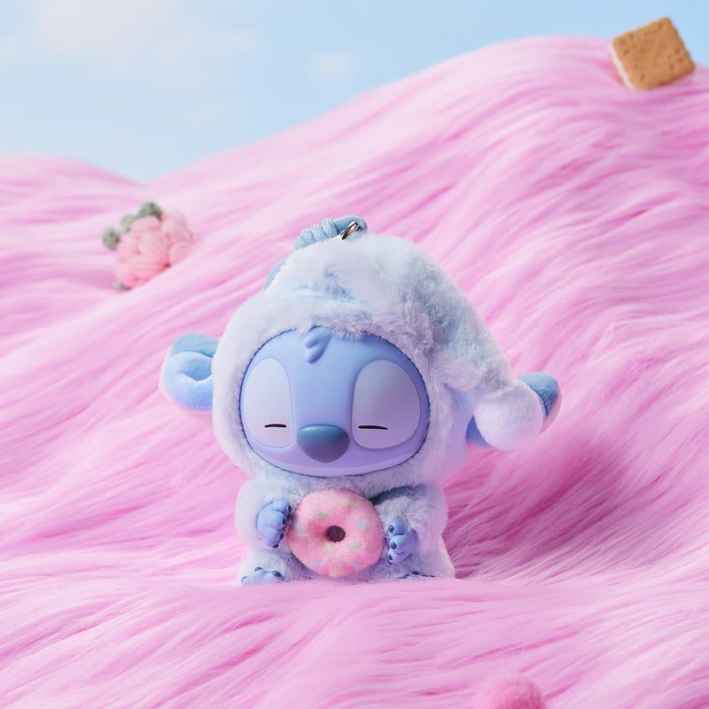 Disney Stitch Eat Something before Sleep Collection Vinyl Plush Toy Surprise Box, PVC Plush Hanging Ornament Blind Box Cute Collectible for Disney Fans