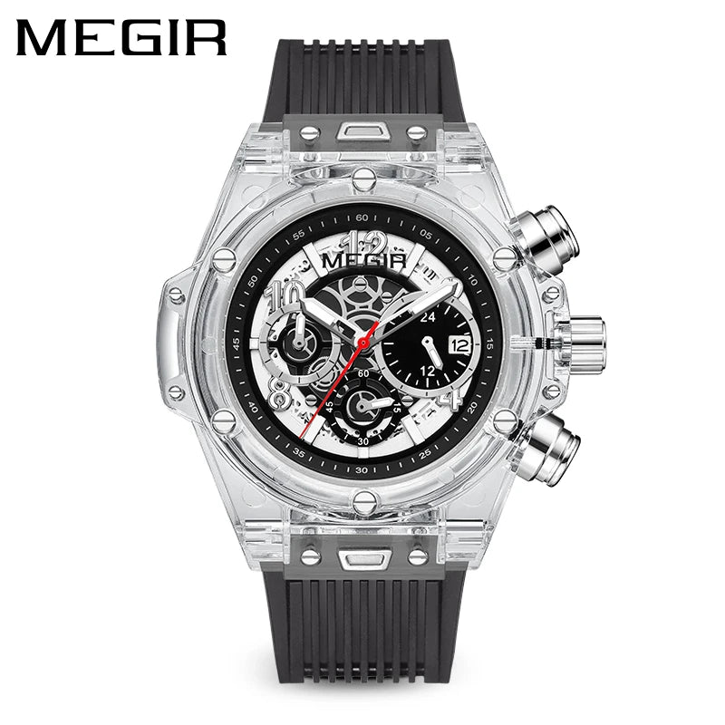 Relojes Hombre Megir 8108 Original Brand Luxury Chronograph Men Wrist Watches Waterproof New Quartz Watch