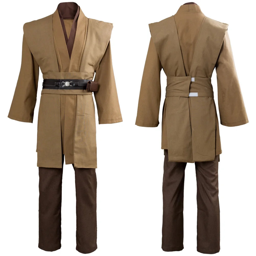Obi Wan Cosplay Anakin Fantasy Movie Space Battle Knight Disguise Costume Robe Cloak 3 Colors Adult Men Cosplay Fantasia Outfits
