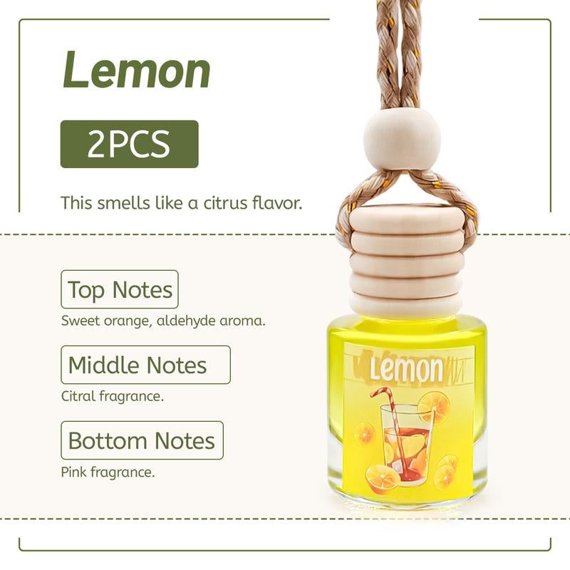 2Pack Air Fresheners Hanging Scent Oil Diffuser - 8ML with Three Scents for Car & Live Gifts - Non-Aerosol, Convenient for Car Use