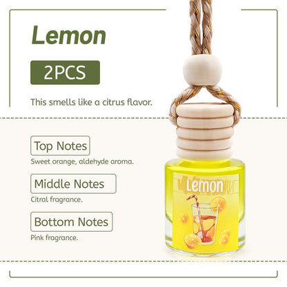 2Pack Air Fresheners Hanging Scent Oil Diffuser - 8ML with Three Scents for Car & Live Gifts - Non-Aerosol, Convenient for Car Use