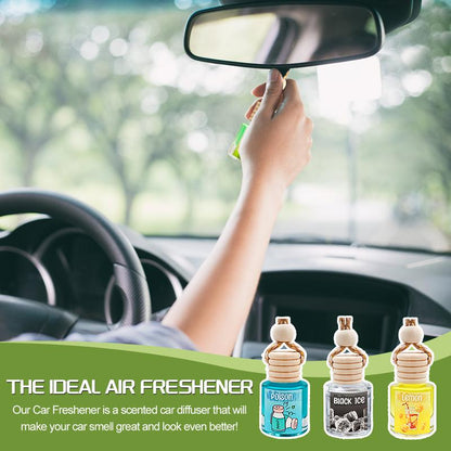 2Pack Air Fresheners Hanging Scent Oil Diffuser - 8ML with Three Scents for Car & Live Gifts - Non-Aerosol, Convenient for Car Use