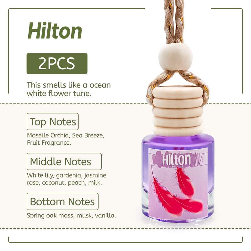2Pack Air Fresheners Hanging Scent Oil Diffuser - 8ML with Three Scents for Car & Live Gifts - Non-Aerosol, Convenient for Car Use