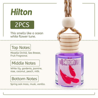 2Pack Air Fresheners Hanging Scent Oil Diffuser - 8ML with Three Scents for Car & Live Gifts - Non-Aerosol, Convenient for Car Use