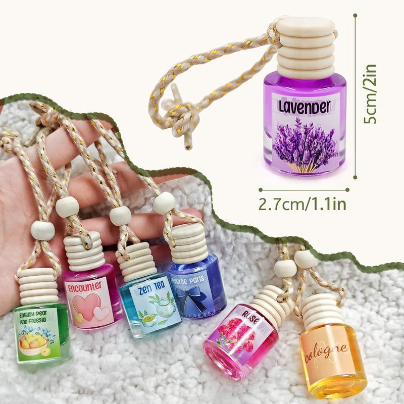 2Pack Air Fresheners Hanging Scent Oil Diffuser - 8ML with Three Scents for Car & Live Gifts - Non-Aerosol, Convenient for Car Use