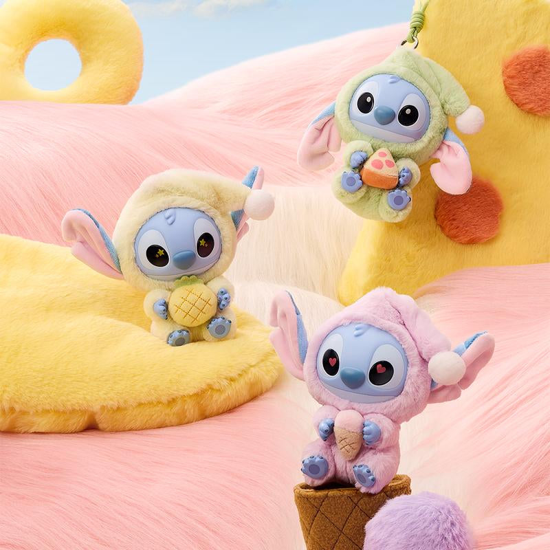 Disney Stitch Eat Something before Sleep Collection Vinyl Plush Toy Surprise Box, PVC Plush Hanging Ornament Blind Box Cute Collectible for Disney Fans