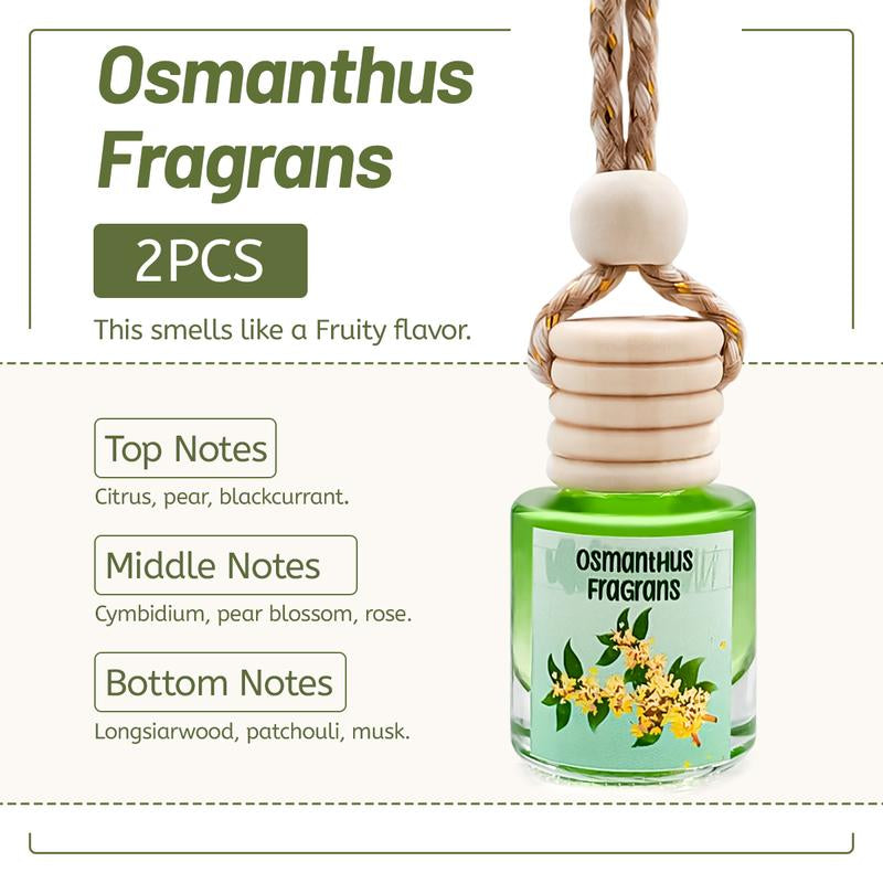 2Pack Air Fresheners Hanging Scent Oil Diffuser - 8ML with Three Scents for Car & Live Gifts - Non-Aerosol, Convenient for Car Use