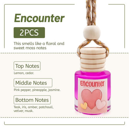 2Pack Air Fresheners Hanging Scent Oil Diffuser - 8ML with Three Scents for Car & Live Gifts - Non-Aerosol, Convenient for Car Use