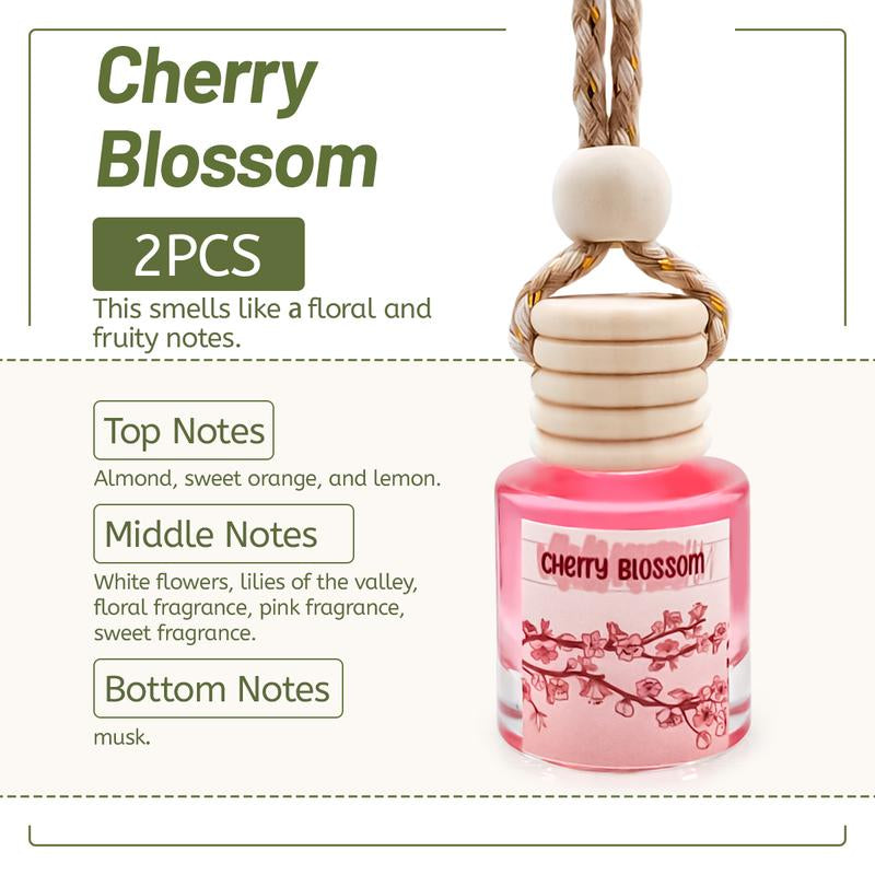 2Pack Air Fresheners Hanging Scent Oil Diffuser - 8ML with Three Scents for Car & Live Gifts - Non-Aerosol, Convenient for Car Use