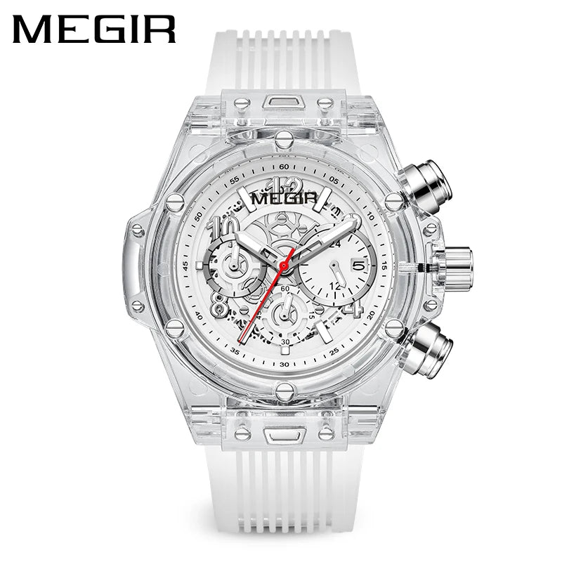 Relojes Hombre Megir 8108 Original Brand Luxury Chronograph Men Wrist Watches Waterproof New Quartz Watch