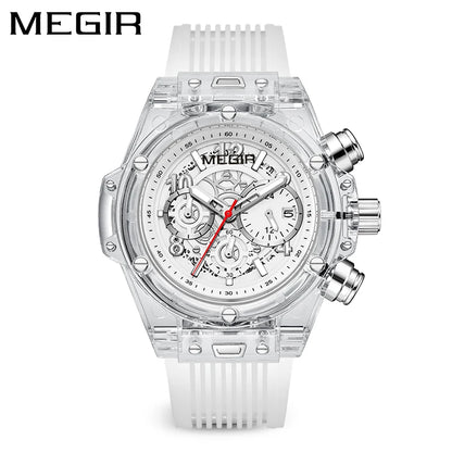 Relojes Hombre Megir 8108 Original Brand Luxury Chronograph Men Wrist Watches Waterproof New Quartz Watch