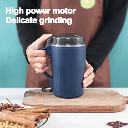 Mini Electric Grain Mill Coffee Beans Grinder Nuts Herbs Pepper Small Flour Stainless Steel Fine Grinding Kitchen Machines