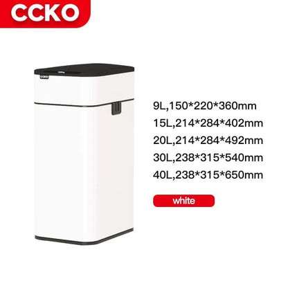 Hotelroom Stainless Steel Electric Trash Can Smart Dustbin Kitchen Sensor Rubbish Bin Touchless Waste Bins for Office Bathroom