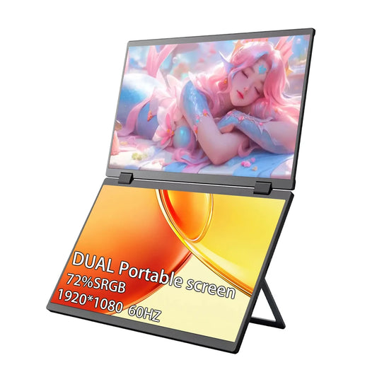 15.6 Inch 360 Degree Foldable Dual Portable IPS Laptop Monitor C 15.6" 15.6 Inch 360 Dgrees Foldable Dual Portable IPS Laptop