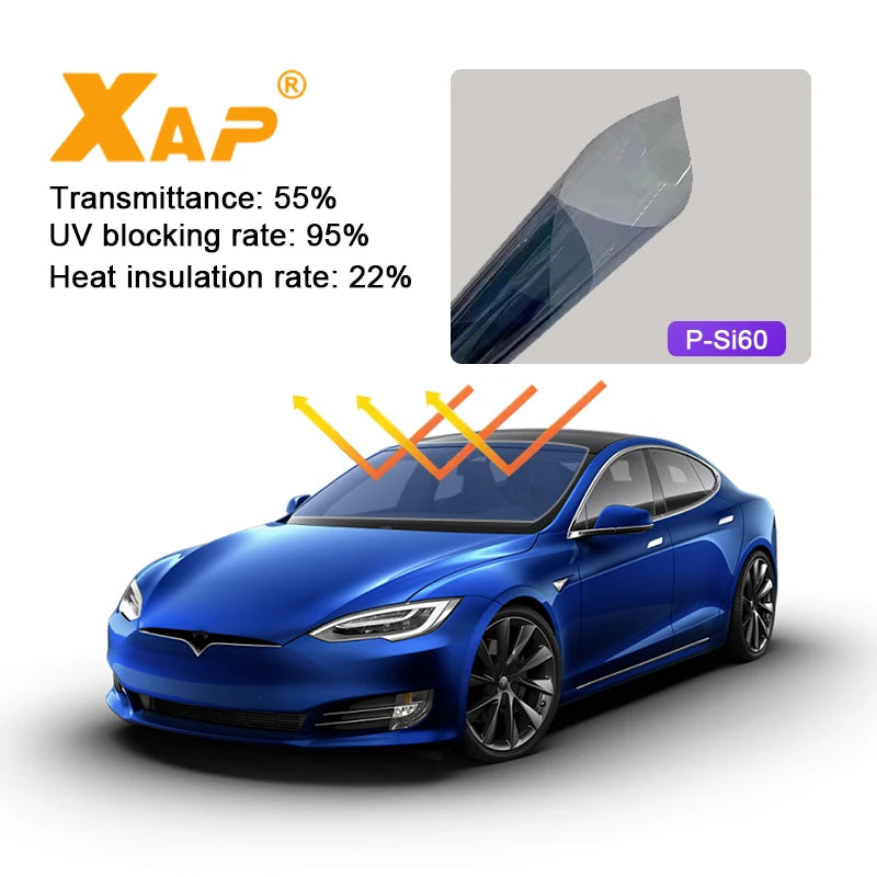 XAP NC-SI60 New Product PET Material Automotive Glass Insulation Film 2 Layers Window Tint Film 1.52m X 30m