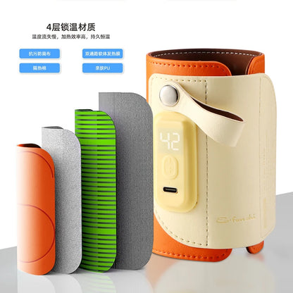 USB Milk Water Warmer Travel Stroller Insulated Bag Baby Nursing Bottle Heater Newborn Infant Portable Bottle Feeding Warmers