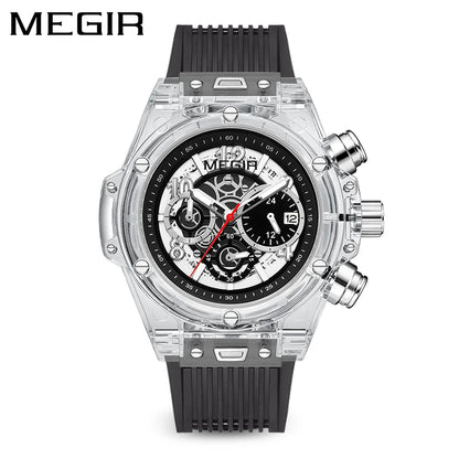 Relojes Hombre Megir 8108 Original Brand Luxury Chronograph Men Wrist Watches Waterproof New Quartz Watch