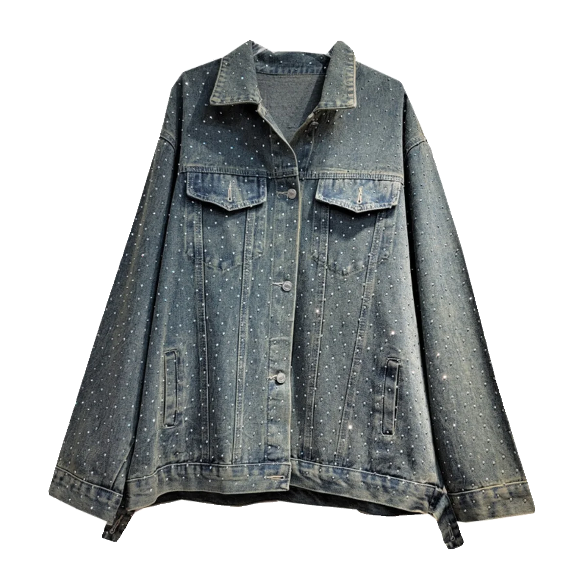 Boutique Wholesale 2024 Autumn New Fashionable Lapel Loose Korean Version Versatile Denim Women's Jacket