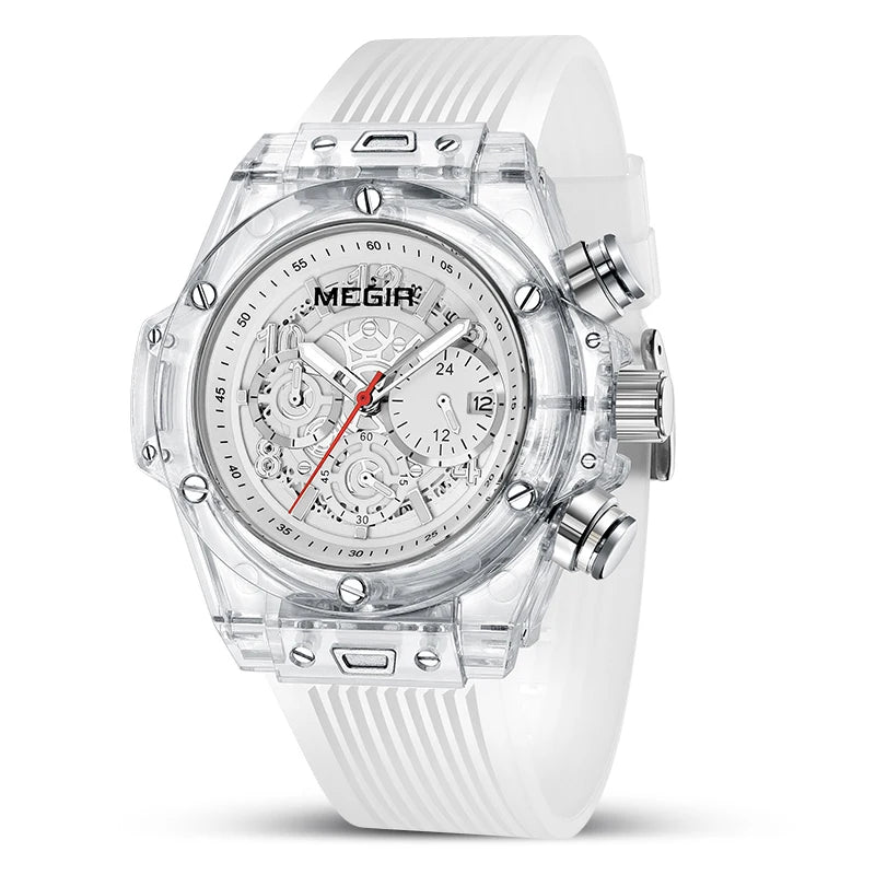 Relojes Hombre Megir 8108 Original Brand Luxury Chronograph Men Wrist Watches Waterproof New Quartz Watch