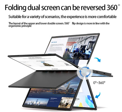 15.6 Inch 360 Degree Foldable Dual Portable IPS Laptop Monitor C 15.6" 15.6 Inch 360 Dgrees Foldable Dual Portable IPS Laptop