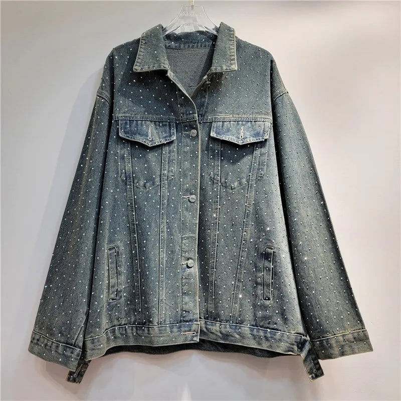 Boutique Wholesale 2024 Autumn New Fashionable Lapel Loose Korean Version Versatile Denim Women's Jacket