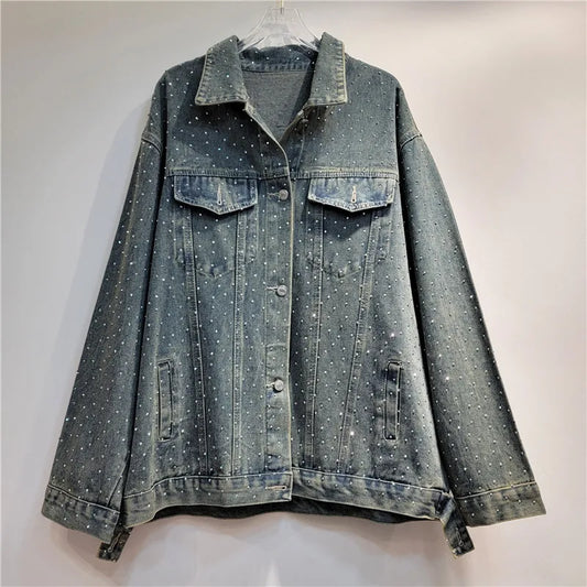 Boutique Wholesale 2024 Autumn New Fashionable Lapel Loose Korean Version Versatile Denim Women's Jacket