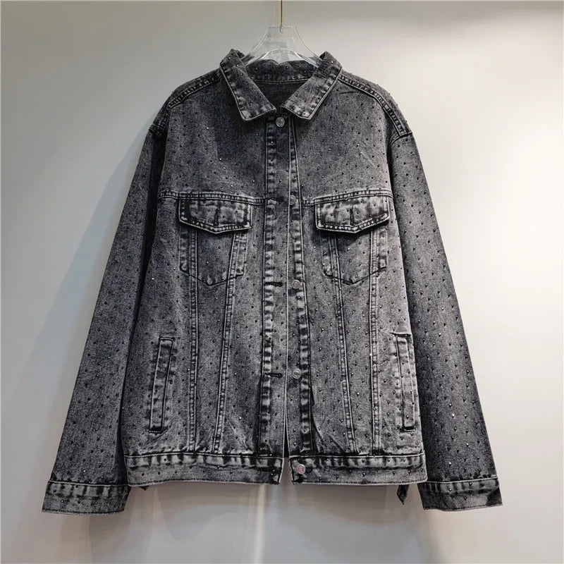 Boutique Wholesale 2024 Autumn New Fashionable Lapel Loose Korean Version Versatile Denim Women's Jacket