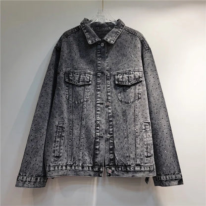 Boutique Wholesale 2024 Autumn New Fashionable Lapel Loose Korean Version Versatile Denim Women's Jacket
