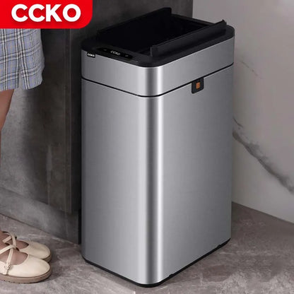 Hotelroom Stainless Steel Electric Trash Can Smart Dustbin Kitchen Sensor Rubbish Bin Touchless Waste Bins for Office Bathroom
