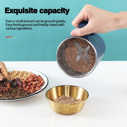 Mini Electric Grain Mill Coffee Beans Grinder Nuts Herbs Pepper Small Flour Stainless Steel Fine Grinding Kitchen Machines