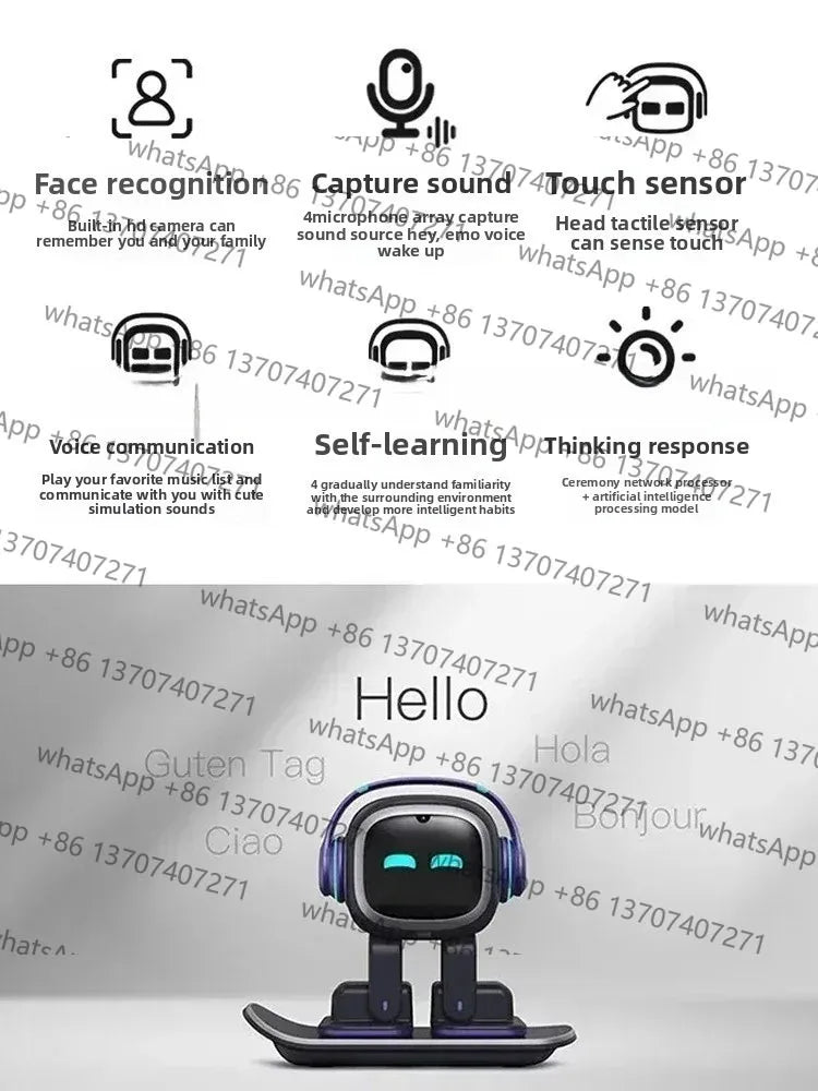 EMO robots and accessories, clothing,toys,desktop voice recognition, emotional AI communication, intelligent child companionship