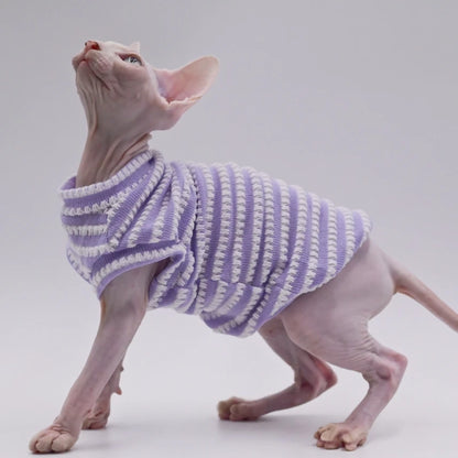 Sphynx Cat Clothes Hairless Cat Clothes Cat Summer Pure Cotton Skin-friendly Close-fitting  Cat Clothing for Small Cats and Dogs