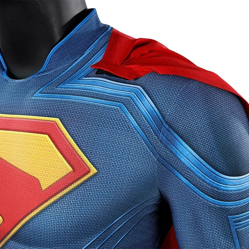 Clark Kent Cosplay Costume Men Party Bodysuit Cloak David Corenswet Costume Superhero Jumpsuit Outfit Male Halloween Clothes