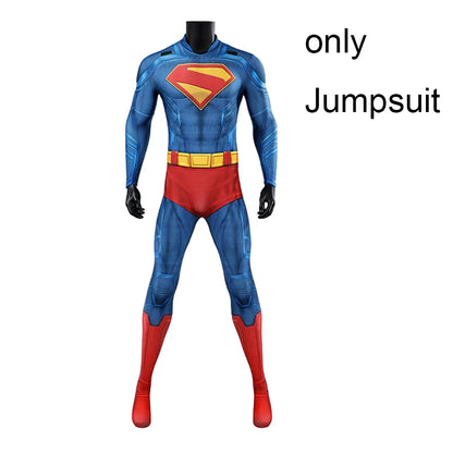 Clark Kent Cosplay Costume Men Party Bodysuit Cloak David Corenswet Costume Superhero Jumpsuit Outfit Male Halloween Clothes