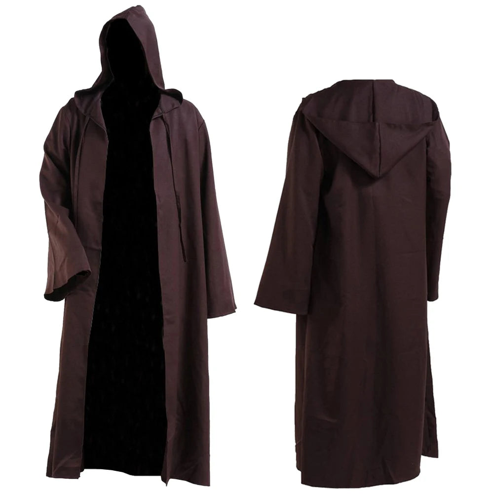 Obi Wan Cosplay Anakin Fantasy Movie Space Battle Knight Disguise Costume Robe Cloak 3 Colors Adult Men Cosplay Fantasia Outfits