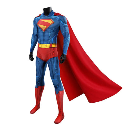 Clark Kent Cosplay Costume Men Party Bodysuit Cloak David Corenswet Costume Superhero Jumpsuit Outfit Male Halloween Clothes