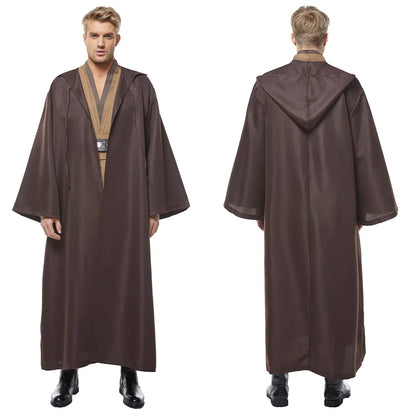Obi Wan Cosplay Anakin Fantasy Movie Space Battle Knight Disguise Costume Robe Cloak 3 Colors Adult Men Cosplay Fantasia Outfits