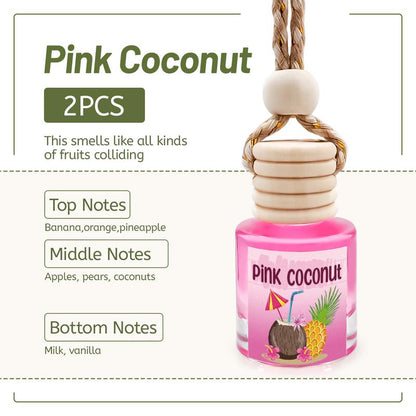 2Pack Air Fresheners Hanging Scent Oil Diffuser - 8ML with Three Scents for Car & Live Gifts - Non-Aerosol, Convenient for Car Use