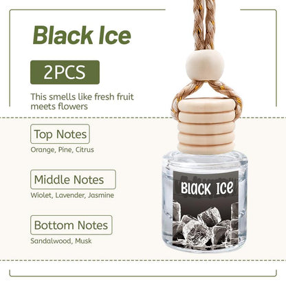 2Pack Air Fresheners Hanging Scent Oil Diffuser - 8ML with Three Scents for Car & Live Gifts - Non-Aerosol, Convenient for Car Use
