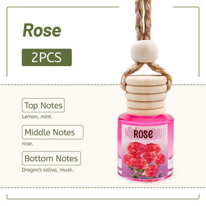 2Pack Air Fresheners Hanging Scent Oil Diffuser - 8ML with Three Scents for Car & Live Gifts - Non-Aerosol, Convenient for Car Use