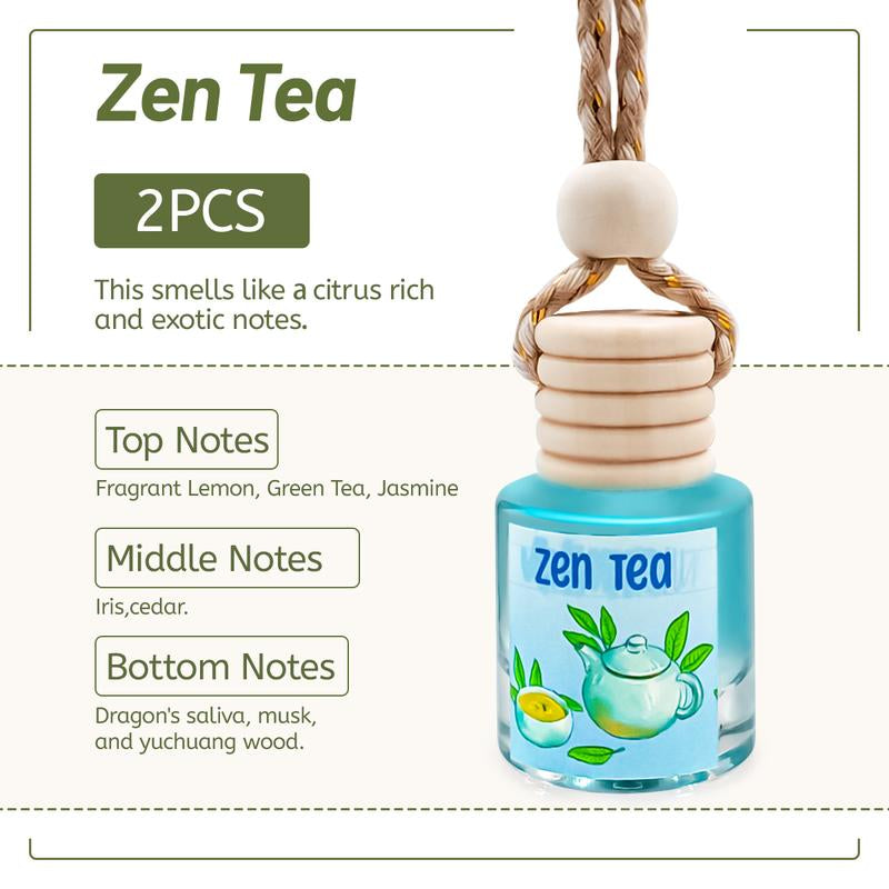 2Pack Air Fresheners Hanging Scent Oil Diffuser - 8ML with Three Scents for Car & Live Gifts - Non-Aerosol, Convenient for Car Use