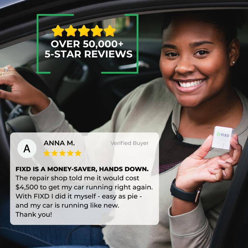 FIXD Bluetooth OBD2 Scanner for Car - Diagnose over 7,000 Issues, save Thousands on Repairs
