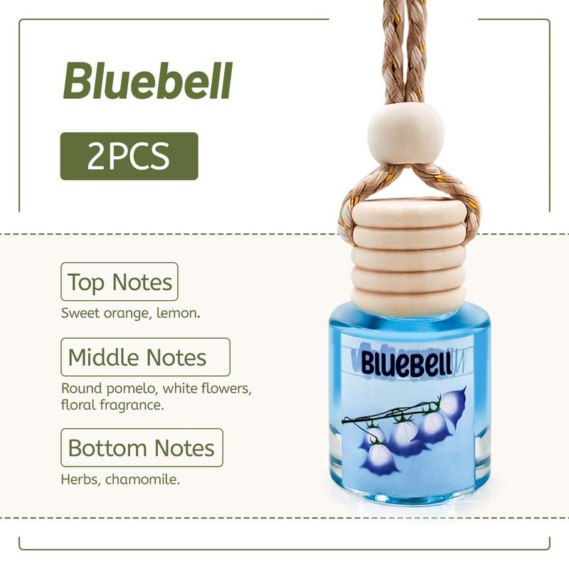 2Pack Air Fresheners Hanging Scent Oil Diffuser - 8ML with Three Scents for Car & Live Gifts - Non-Aerosol, Convenient for Car Use