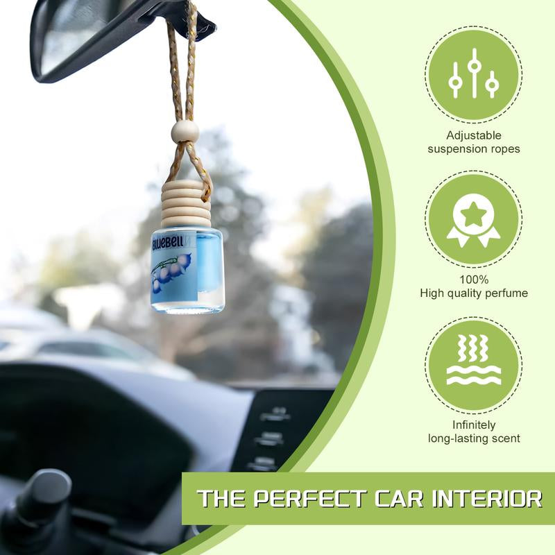 2Pack Air Fresheners Hanging Scent Oil Diffuser - 8ML with Three Scents for Car & Live Gifts - Non-Aerosol, Convenient for Car Use