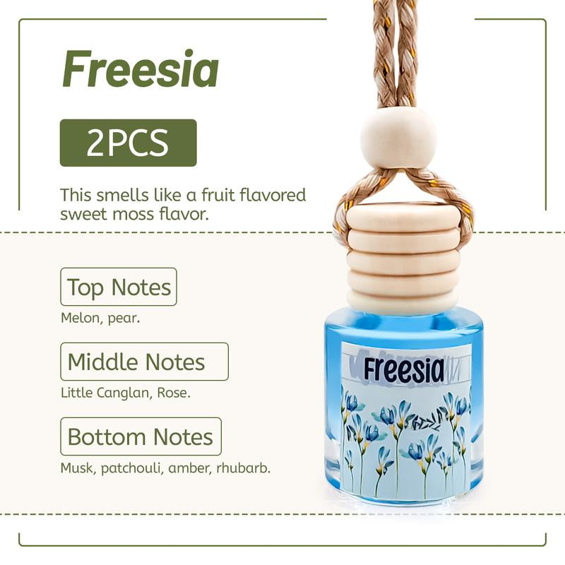 2Pack Air Fresheners Hanging Scent Oil Diffuser - 8ML with Three Scents for Car & Live Gifts - Non-Aerosol, Convenient for Car Use