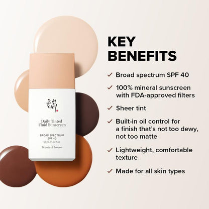 [Beauty of Joseon Official] Daily Tinted Fluid Sunscreen 50Ml