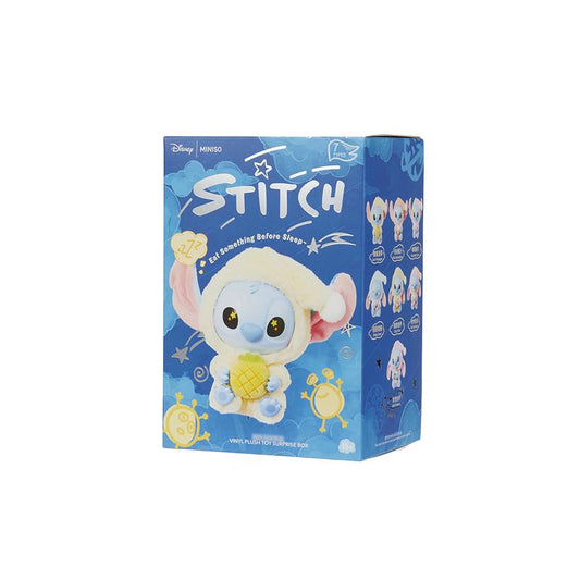 Disney Stitch Eat Something before Sleep Collection Vinyl Plush Toy Surprise Box, PVC Plush Hanging Ornament Blind Box Cute Collectible for Disney Fans