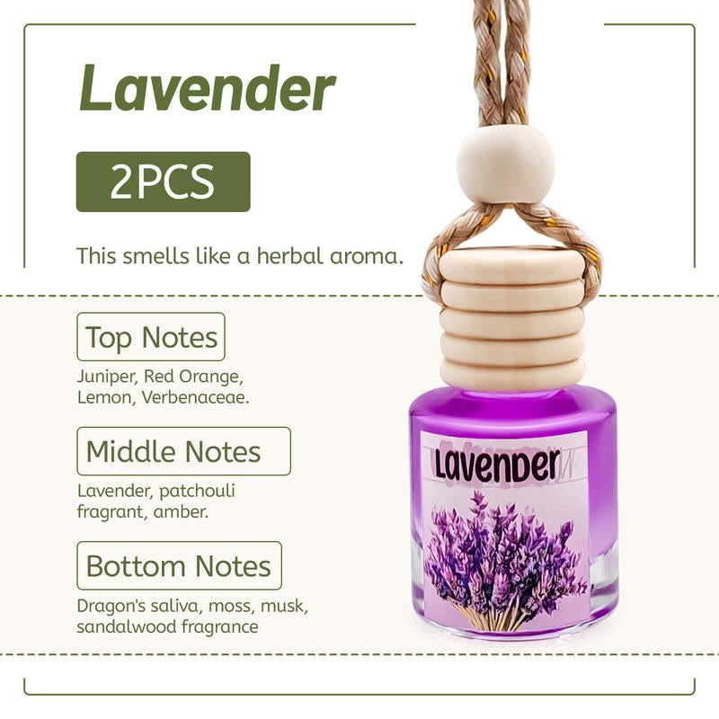 2Pack Air Fresheners Hanging Scent Oil Diffuser - 8ML with Three Scents for Car & Live Gifts - Non-Aerosol, Convenient for Car Use